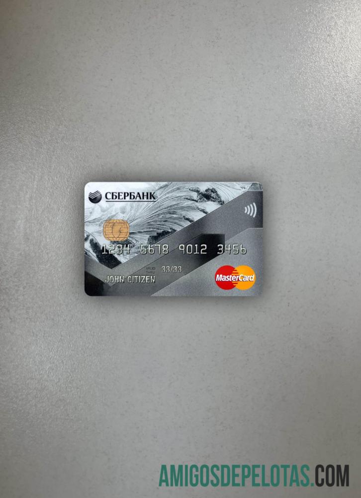 Rússia Sberbank Mastercard Cinza Photolook Frente exemplo real